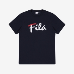 Fila Crayon Logo - Miesten Poolopaita - Laivastonsininen | FI-71459